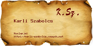 Karli Szabolcs névjegykártya